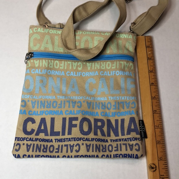 Robin Ruth California Canvas Crossbody Purse Travel Bag - Picture 7 of 7